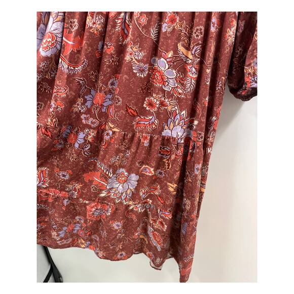 LA Threads Plus Size Boho Midi Floral Dress Size 2X - Picture 5 of 7